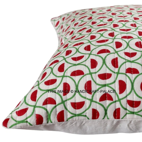 Indian Handmade Kantha Cotton Cushion Cover Bed Pillow Cases Sofa Throw-16"
