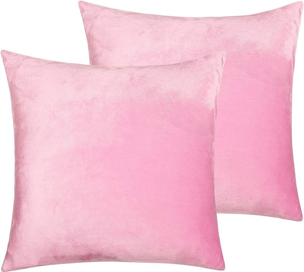 Ultra Soft 100% Velvet Throw Pillow Covers 2 Pack Home Sofa Decor Cushion Covers