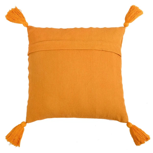 Solid Cushion Cover Cotton Pillowcase Home Sofa Bed Decor Pillows with Tassels