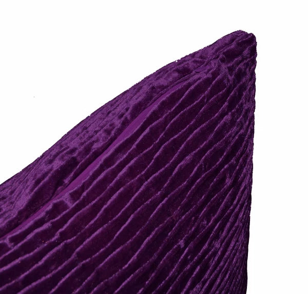 mp07a Blue Purple Folds Pattern Shimmer Velvet Cushion Cover/Pillow Case Custom