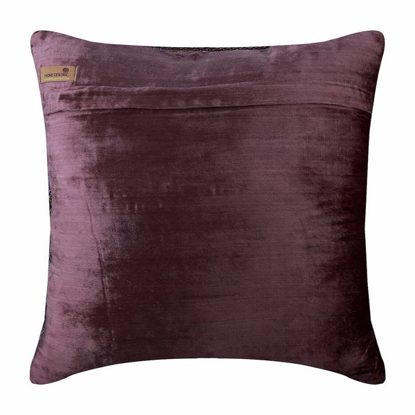 Couch Cushion Cover Purple 16"x16", Bed Decor Velvet Fabric - Plum Shimmer