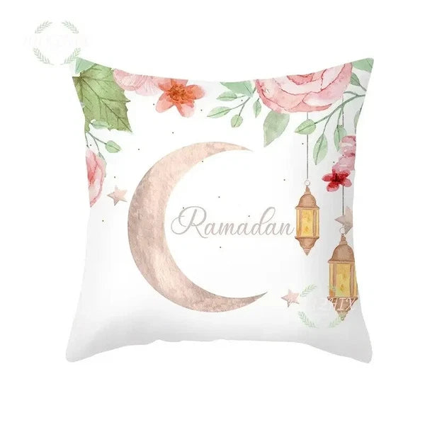Ramadan Decoration Pillowcase Mosque Muslim Pillow Family Sofa Bed Eid Mubarak