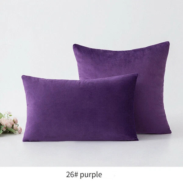 18" 20" 24" 16" Velvet Soft Cushion Cover Throw Pillow Cases Sofa Bed Home Decor