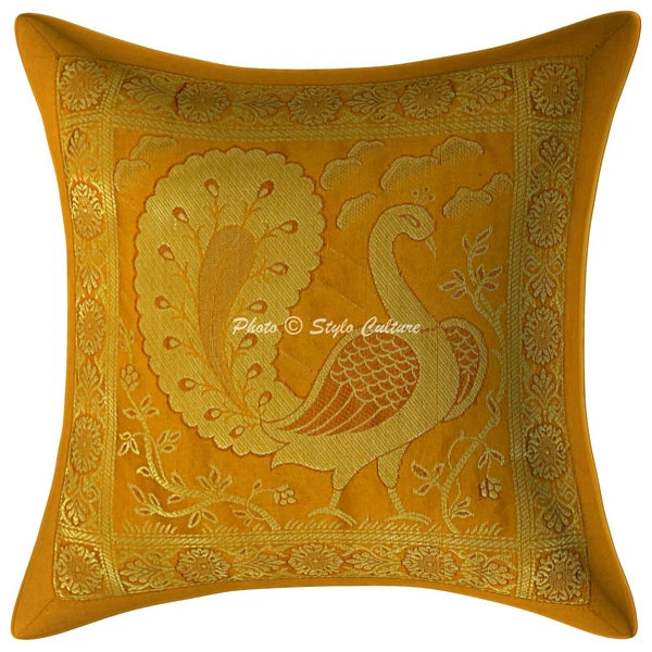 Brocade Elephant Cushion Cover Decorative Indian Bedding Sofa Pillow Case Cover