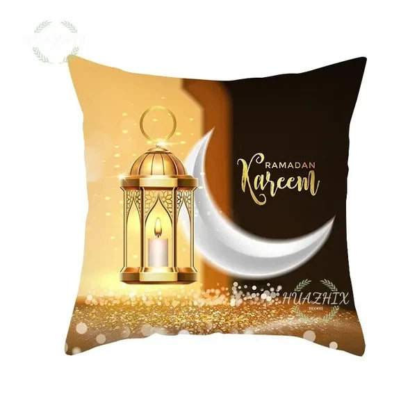 Ramadan Decoration Pillowcase Mosque Muslim Pillow Family Sofa Bed Eid Mubarak