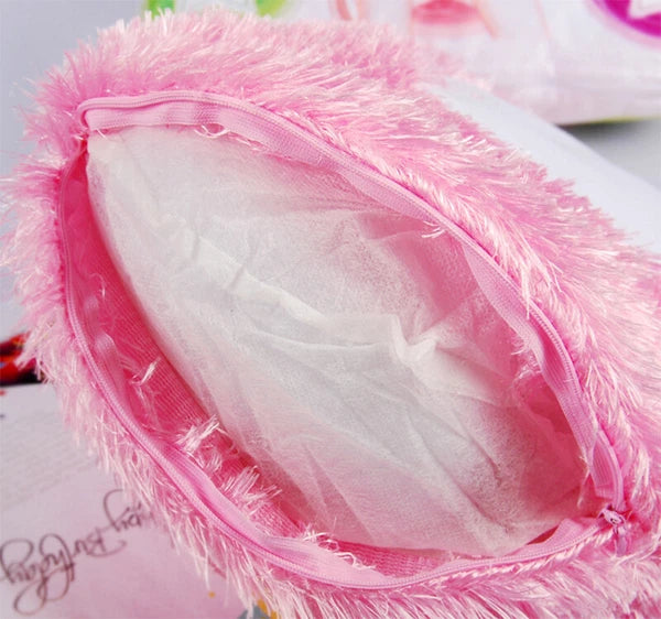 White Sublimation Fluffy Plush Throw Pillow Case Shaggy Soft Sofa Cushion Cover