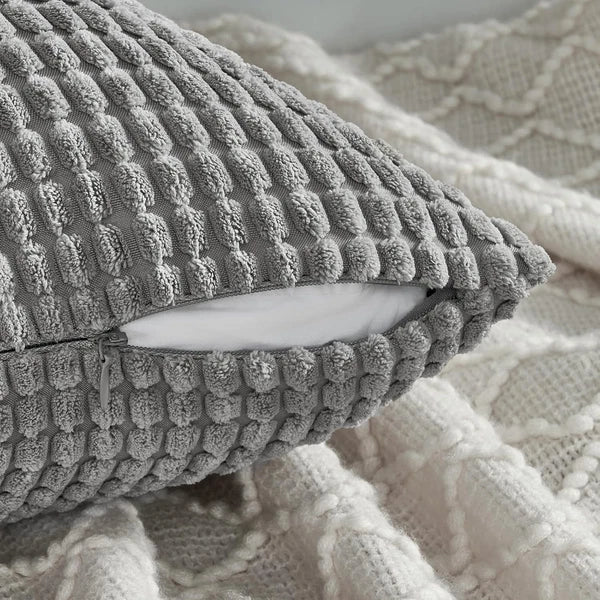 Throw Pillows Covers for Couch, Decorative Fluffy Corduroy Cushion Cover 4 PCS
