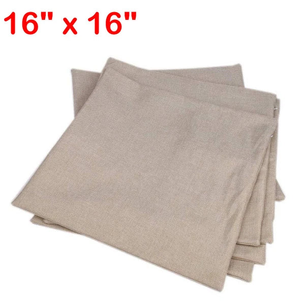 16"/18"/20" Linen Sublimation Blank Pillow Case Throw Cushion Cover Home Sofa