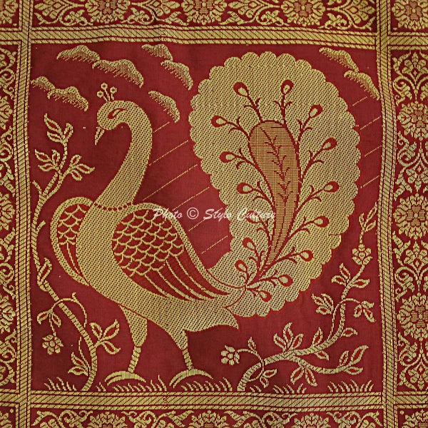 Brocade Elephant Cushion Cover Decorative Indian Bedding Sofa Pillow Case Cover