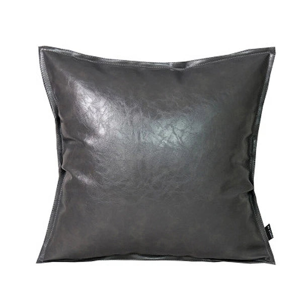 Faux Leather Throw Pillow Case Square Luxury Cushion Covers Bar Sofa Home Decor