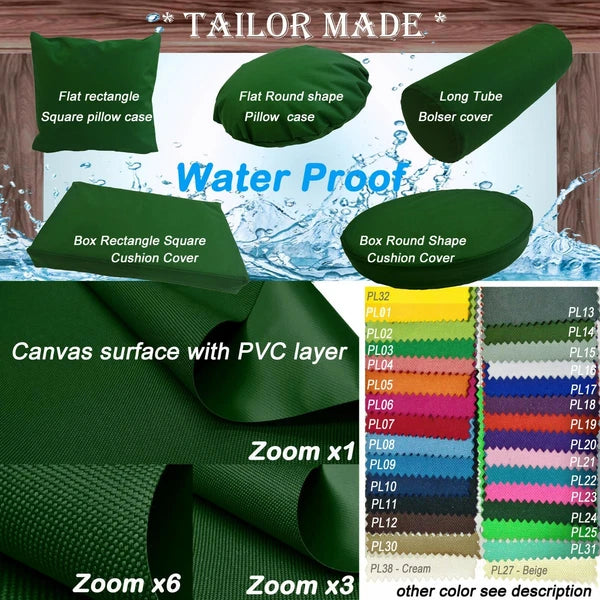 PL24-TAILOR MADE DK Green Outdoor Waterproof Sun Umbrella Patio sofa seat cover