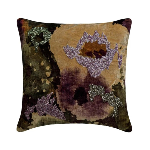 Sofa Pillow Cover Purple Bed Decor Velvet Fabric - Flora N Fauna