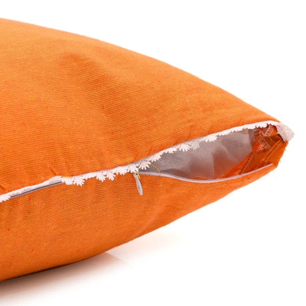 Cushion Cover Home Sofa Decor Cotton Throw Pillow Case Covers Solid with Lace S5