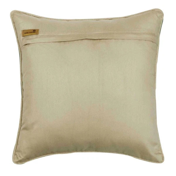Square Sofa Pillow Case Beige 16"x16", Bed Decor Silk Fabric - Chevron Folds