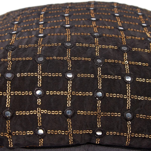 black pillow cover living room embroidered pillow cover designer couch pillow 2p