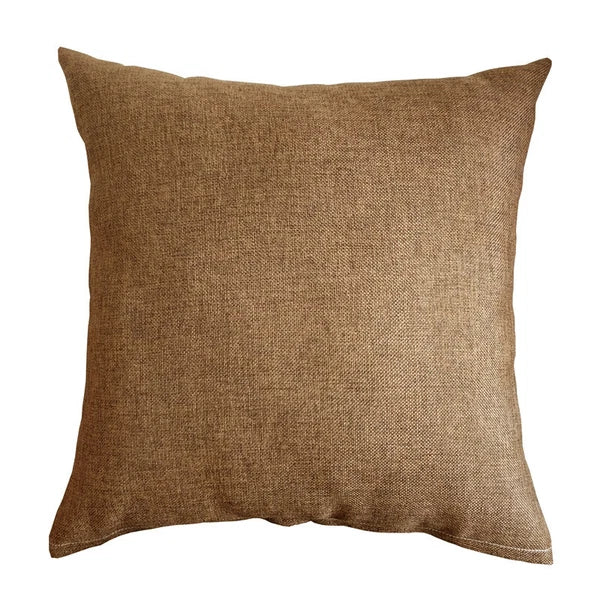Solid Linen Cushion Cover Throw Pillow Cases for Couch Sofa Bed 16" 18" 20"