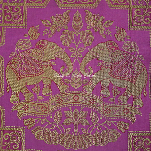 Indian Sofa Cushion Cover Handmade Brocade Silk Pillow Case Cover Throw 12 X 12"