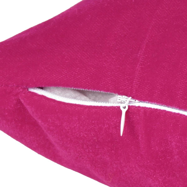 Premium Pink Velvet Throw Pillowcase Cushion Cover with Zipper Closure Home Sofa