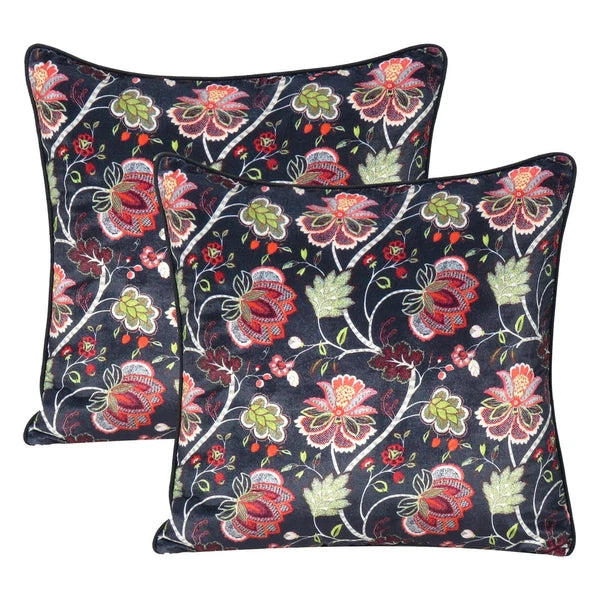 Velvet Cushion Cover Flower Print Throw Pillowcase Home Bed sofa Cozy Decorative