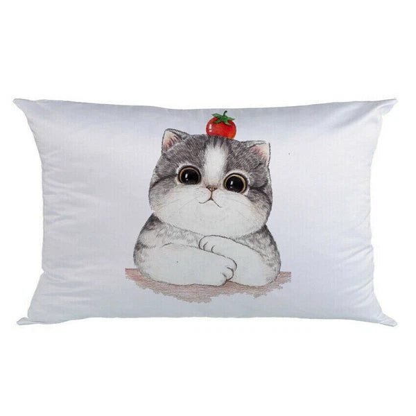 10Pcs White Sublimation Blank Pillow Case Home Sofa Car Decor Cushion Cover Gift