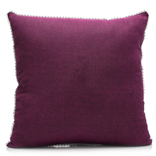 Cushion Cover Home Sofa Decor Cotton Throw Pillow Case Covers Solid with Lace S5