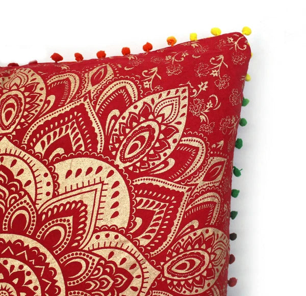 Set Of 2 Cotton Cushion Cover Mandala Couch Pillow Cases Home Decorative Pillows