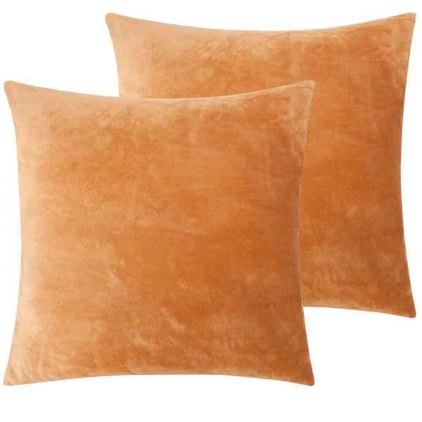 Pack of 2 Velvet Euro Square Throw Pillow Covers Sofa Home Decor Cushion Cover