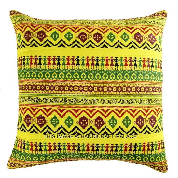 Indian Handmade Kantha Cotton Cushion Cover Bed Pillow Cases Sofa Throw-16"