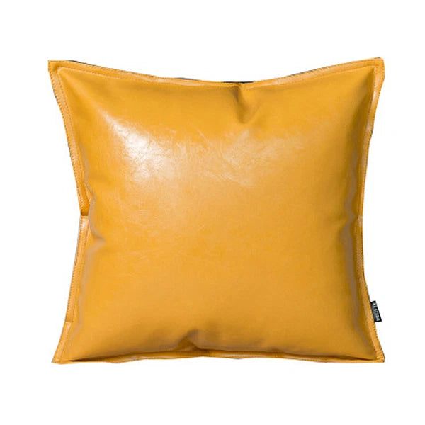 Faux Leather Throw Pillow Case Square Luxury Cushion Covers Bar Sofa Home Decor