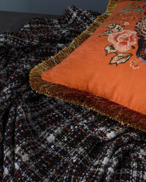 Fashion Velvet Bee Flower Cushion Cover Square Pillowcase For Sofa Bed Home