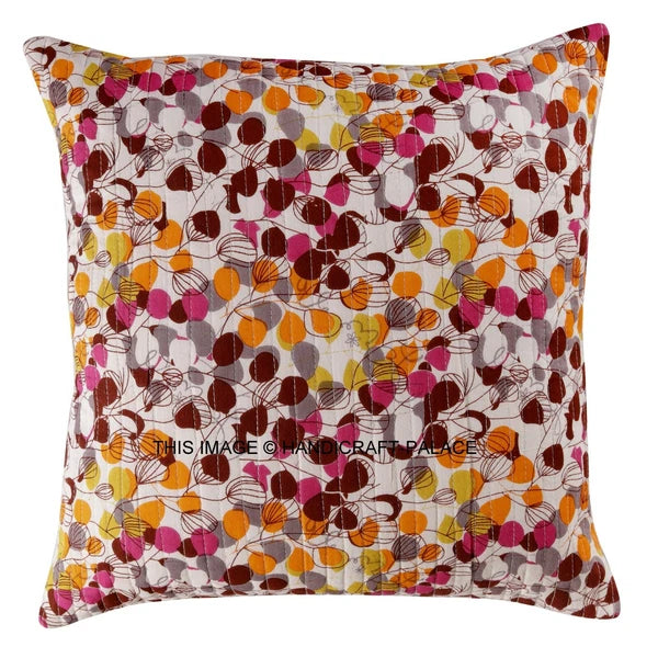 Indian Handmade Kantha Cotton Cushion Cover Bed Pillow Cases Sofa Throw-16"