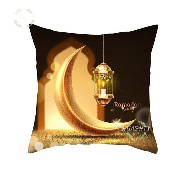 Ramadan Decoration Pillowcase Mosque Muslim Pillow Family Sofa Bed Eid Mubarak