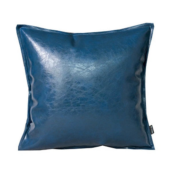 Faux Leather Throw Pillow Case Square Luxury Cushion Covers Bar Sofa Home Decor